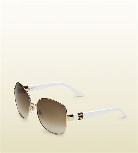 gucci sunglasses with gold sides|gucci sunglasses gold women sunglasses.